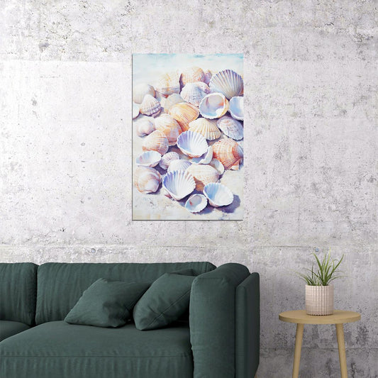 Coastal Cowgirl Poster Preppy Beach Seashell Print Southern Girl Decor Coastal Granddaughter Aesthetic Painting - xonomax