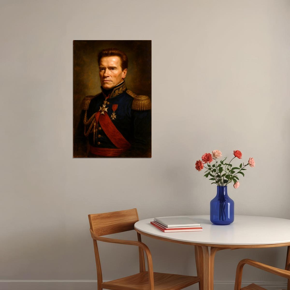 Arnold Schwarzenegger Celebrity Poster Funny Celebrity Wall Art Pop Culture Decor Faux Oil Painting Art Print - xonomax