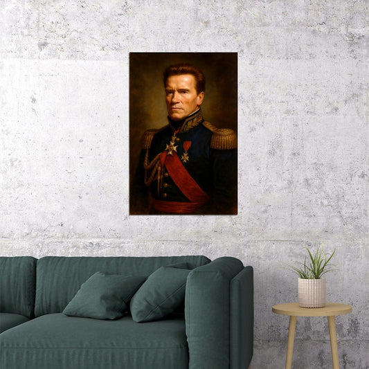 Arnold Schwarzenegger Celebrity Poster Funny Celebrity Wall Art Pop Culture Decor Faux Oil Painting Art Print - xonomax