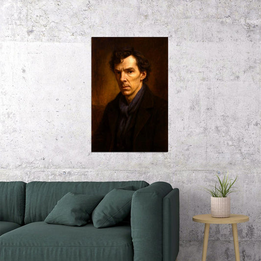 Benedict Cumberbatch Celebrity Poster Funny Celebrity Wall Art Pop Culture Decor Faux Oil Painting Art Print - xonomax