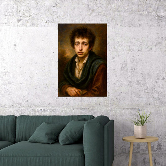 Bob Dylan Celebrity Poster Funny Celebrity Wall Art Pop Culture Decor Faux Oil Painting Art Print - xonomax