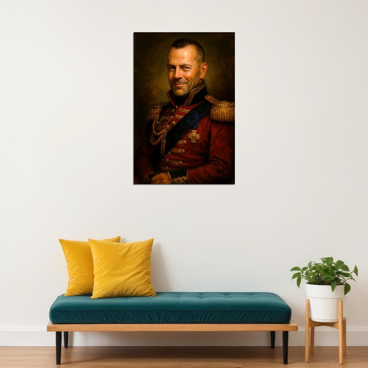 Bruce Willis Celebrity Poster Funny Celebrity Wall Art Pop Culture Decor Faux Oil Painting Art Print - xonomax