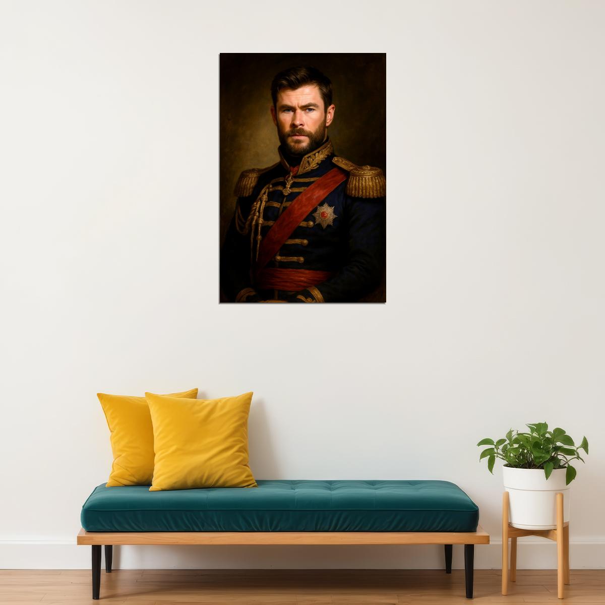 Chris Hemsworth Celebrity Poster Funny Celebrity Wall Art Pop Culture Decor Faux Oil Painting Art Print - xonomax