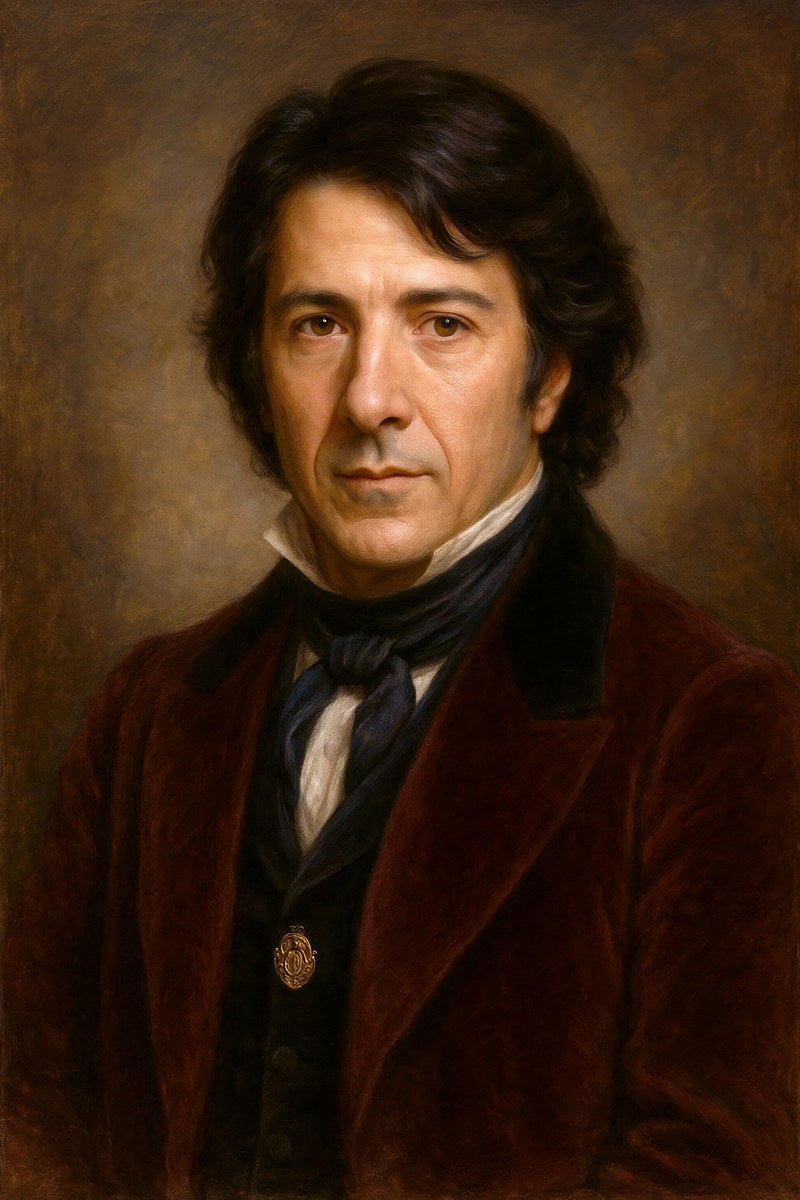 Dustin Hoffman Celebrity Poster Funny Celebrity Wall Art Pop Culture Decor Faux Oil Painting Art Print - xonomax