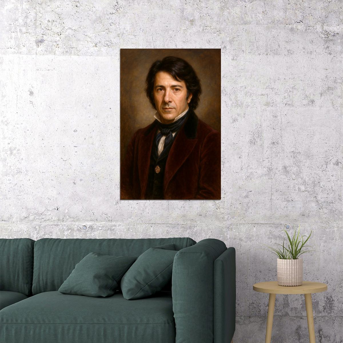 Dustin Hoffman Celebrity Poster Funny Celebrity Wall Art Pop Culture Decor Faux Oil Painting Art Print - xonomax