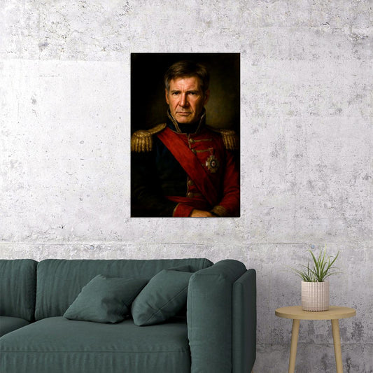 Harrison Ford Celebrity Poster Funny Celebrity Wall Art Pop Culture Decor Faux Oil Painting Art Print - xonomax