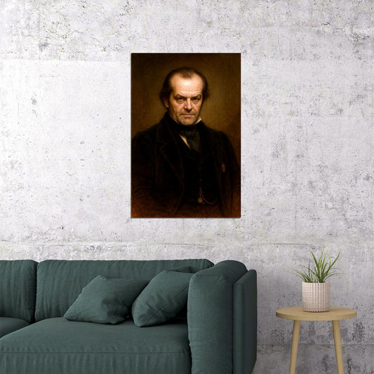 Jack Nicholson Celebrity Poster Funny Celebrity Wall Art Pop Culture Decor Faux Oil Painting Art Print - xonomax
