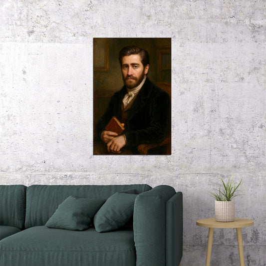 Jake Gyllenhaal Celebrity Poster Funny Celebrity Wall Art Pop Culture Decor Faux Oil Painting Art Print - xonomax