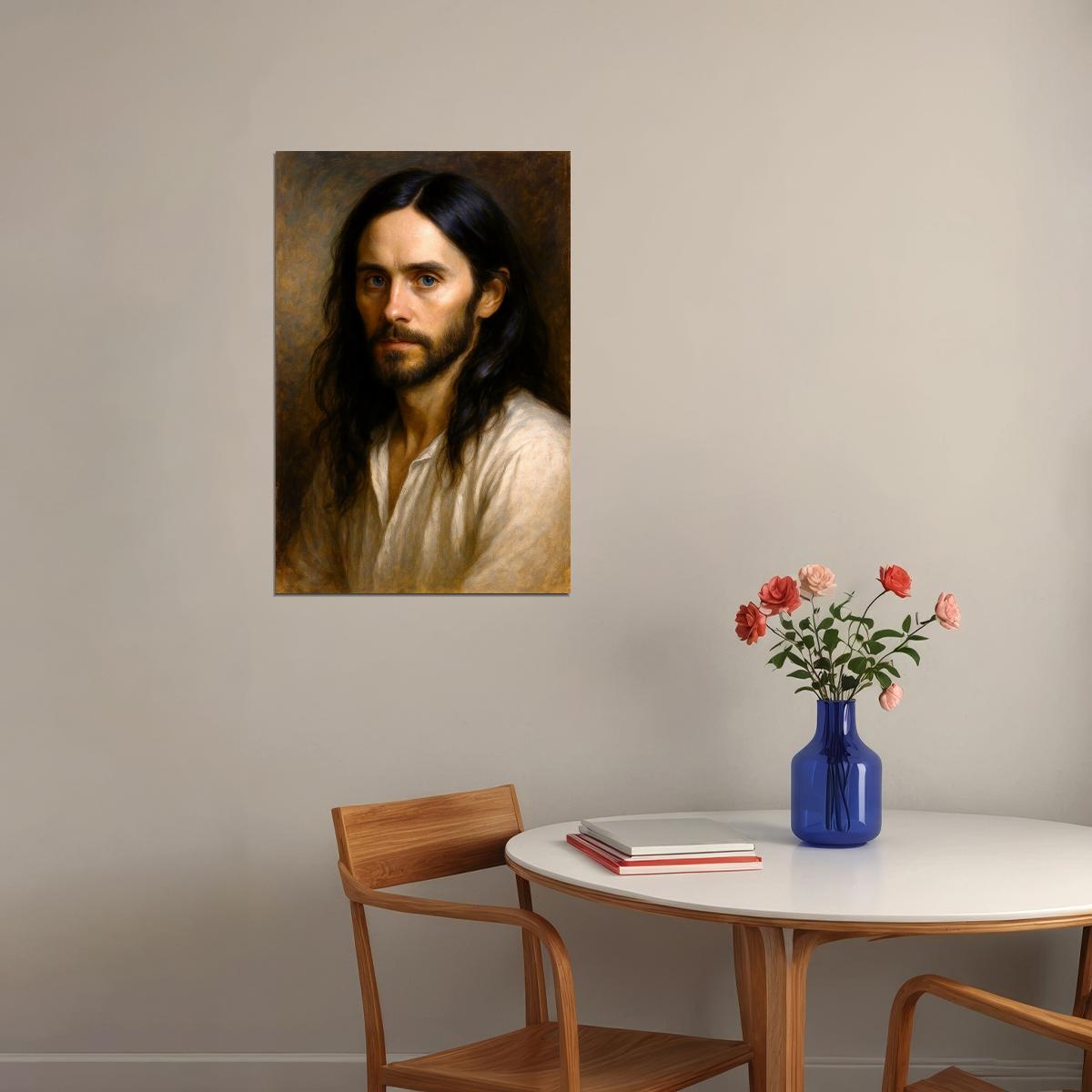 Jared Leto Celebrity Poster Funny Celebrity Wall Art Pop Culture Decor Faux Oil Painting Art Print - xonomax