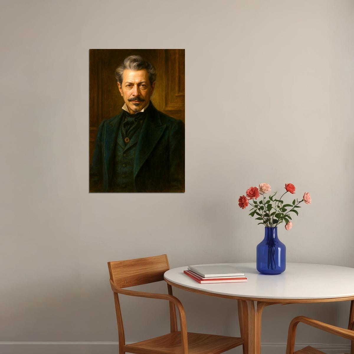 Jeff Goldblum Celebrity Poster Funny Celebrity Wall Art Pop Culture Decor Faux Oil Painting Art Print