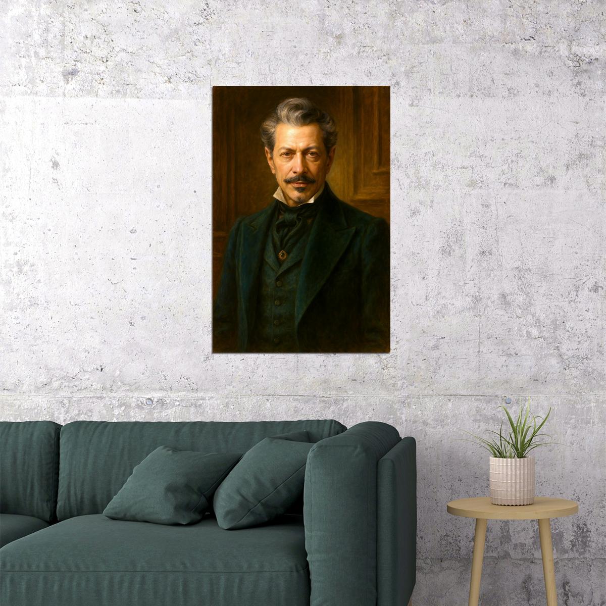 Jeff Goldblum Celebrity Poster Funny Celebrity Wall Art Pop Culture Decor Faux Oil Painting Art Print