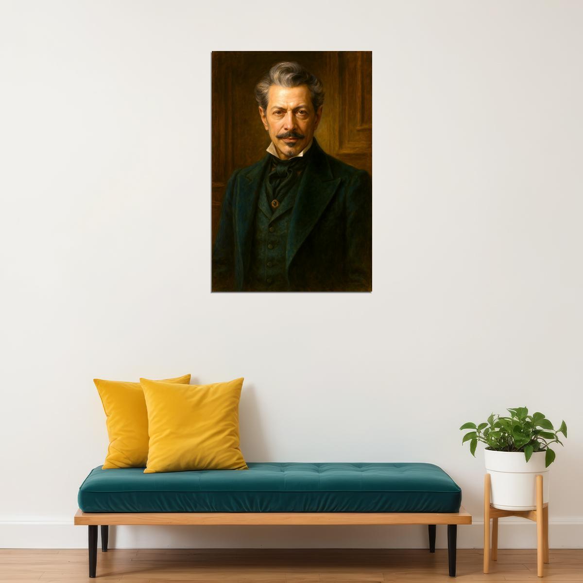 Jeff Goldblum Celebrity Poster Funny Celebrity Wall Art Pop Culture Decor Faux Oil Painting Art Print