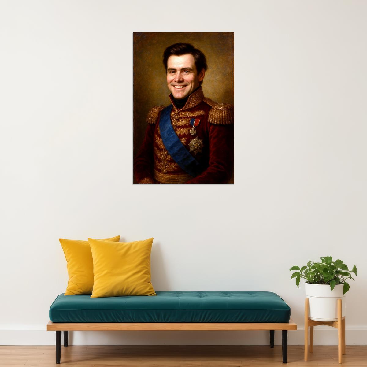 Jim Carrey Celebrity Poster Funny Celebrity Wall Art Pop Culture Decor Faux Oil Painting Art Print