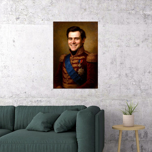 Jim Carrey Celebrity Poster Funny Celebrity Wall Art Pop Culture Decor Faux Oil Painting Art Print - xonomax
