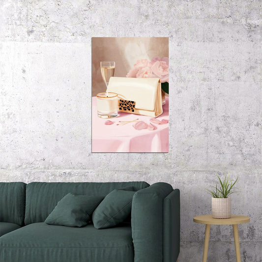 Coquette Wall Art Feminine Wall Decor Pink Posters For Room Aesthetic Fashion Bedroom or Vanity Decor - xonomax