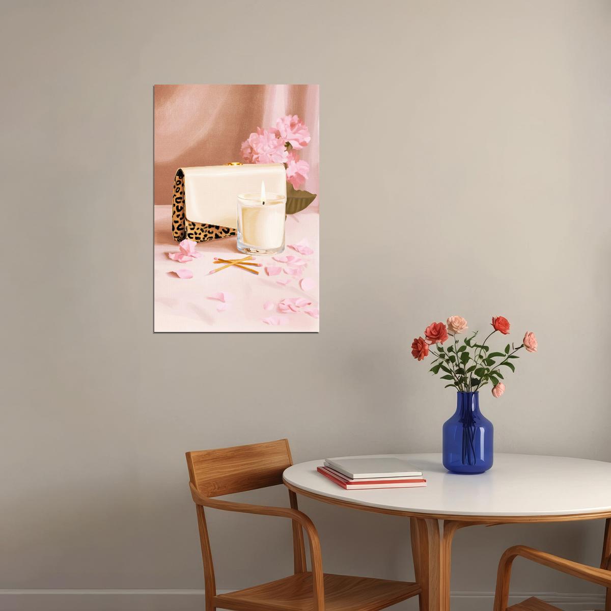 Coquette Wall Art Girly Fashion Wall Decor Pink Posters For Room Aesthetic Glam Vanity Art Print - xonomax