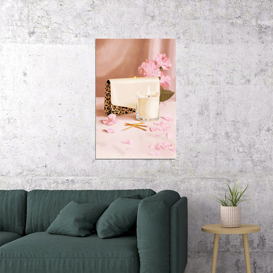 Coquette Wall Art Girly Fashion Wall Decor Pink Posters For Room Aesthetic Glam Vanity Art Print - xonomax