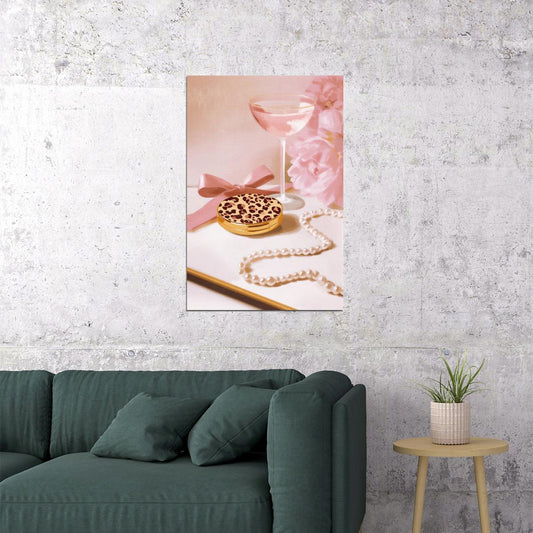 Soft Coquette Wall Art Girly Fashion Wall Decor Pink Posters For Room Aesthetic Feminine Bathroom Bar Cart Bedroom Decor - xonomax