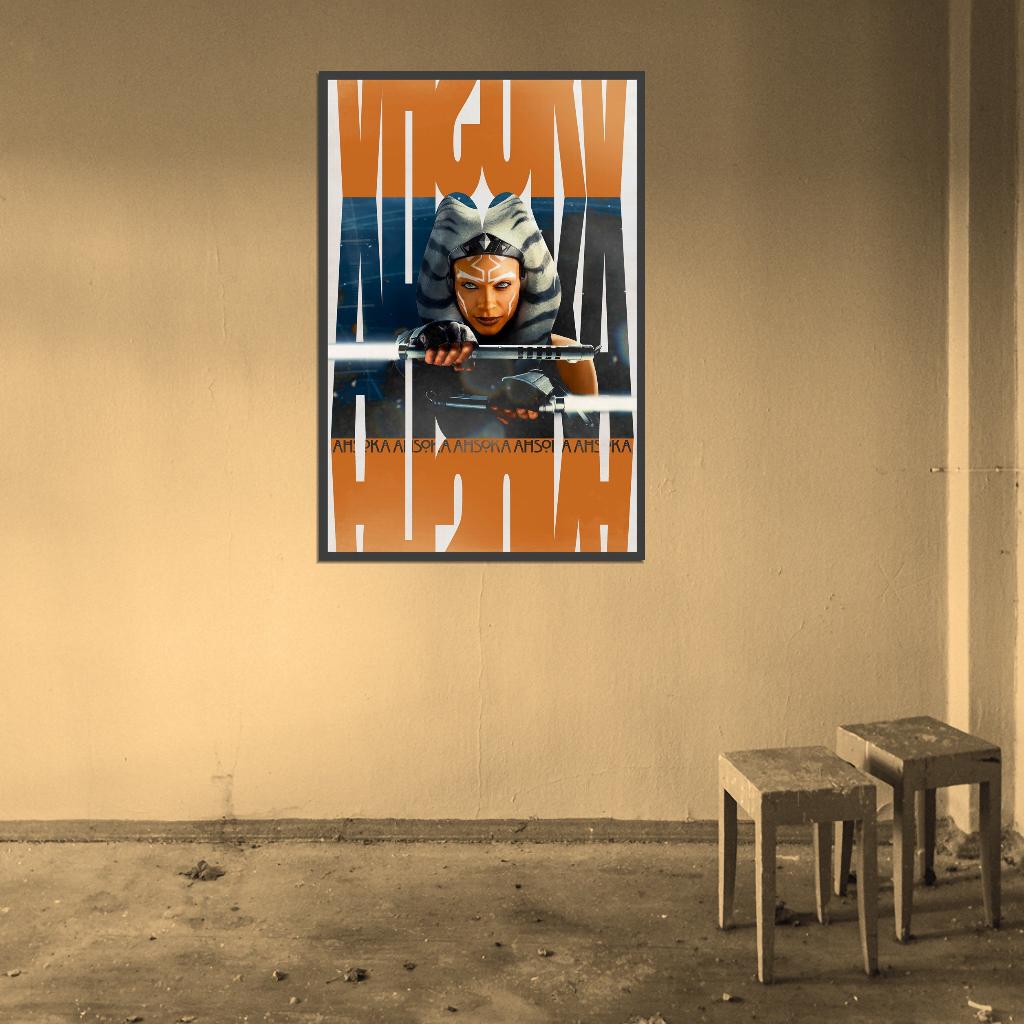 Ashoka Lightsaber Star Wars Art Movie Poster