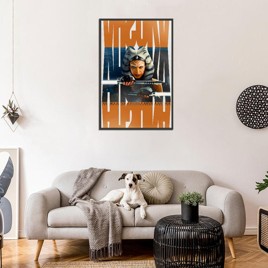 Ashoka Lightsaber Star Wars Art Movie Poster - xonomax