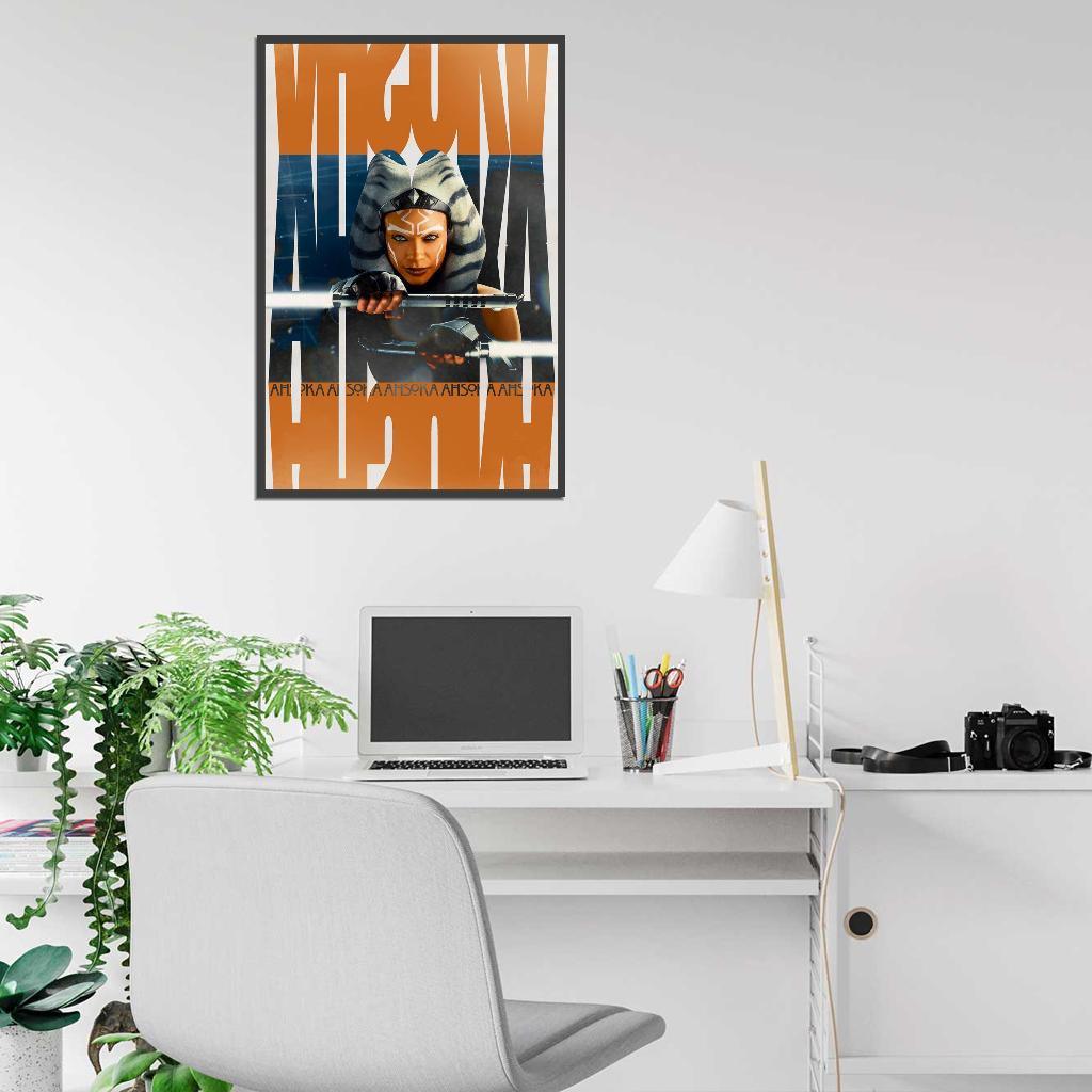 Ashoka Lightsaber Star Wars Art Movie Poster