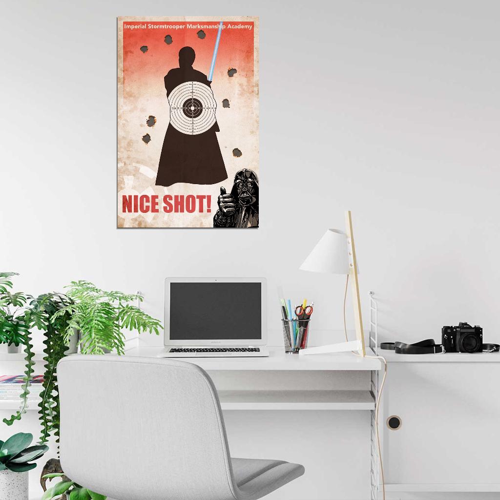 Imperial Stormtrooper Marksmanship Academy Star Wars Nice Shot Darth Vader Art Movie Poster