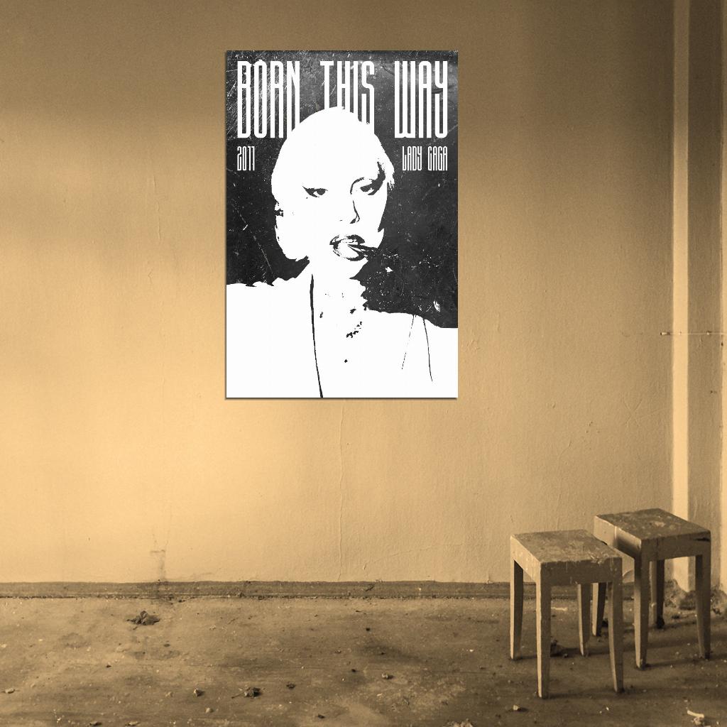 Lady Gaga Born This Way Album Cover 2011 Art Music Poster