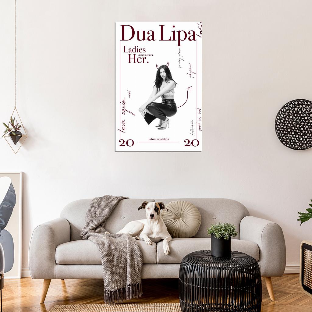 Dua Lipa Future Nostalgia Album Cover 2013 Art Music Poster