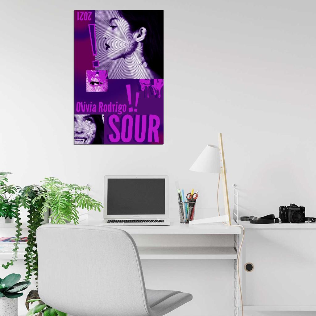 Olivia Rodrigo Sour Album 2021 Art Music Poster