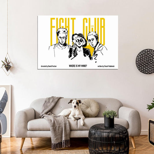 Fight Club Where is My Mind 1999 Art Movie Poster - xonomax