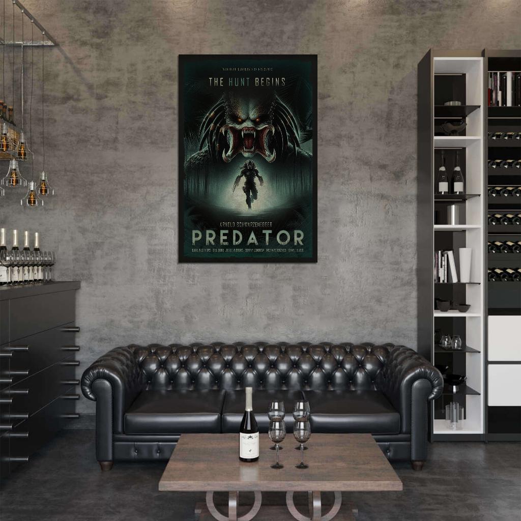 The Hunts Begin Predator Art Movie Poster - xonomax