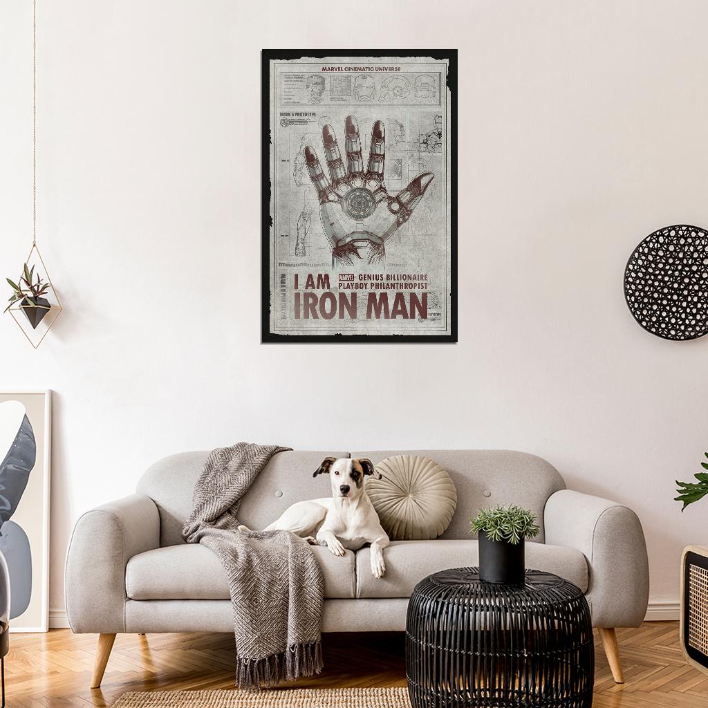 Genius Billionaire Philanthropist Iron Man Hand Movie Poster