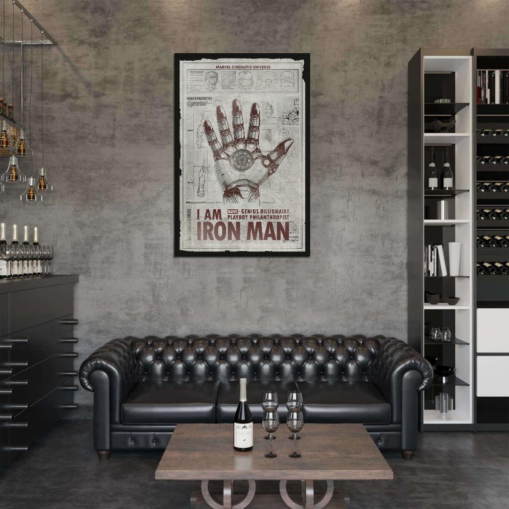 Genius Billionaire Philanthropist Iron Man Hand Movie Poster