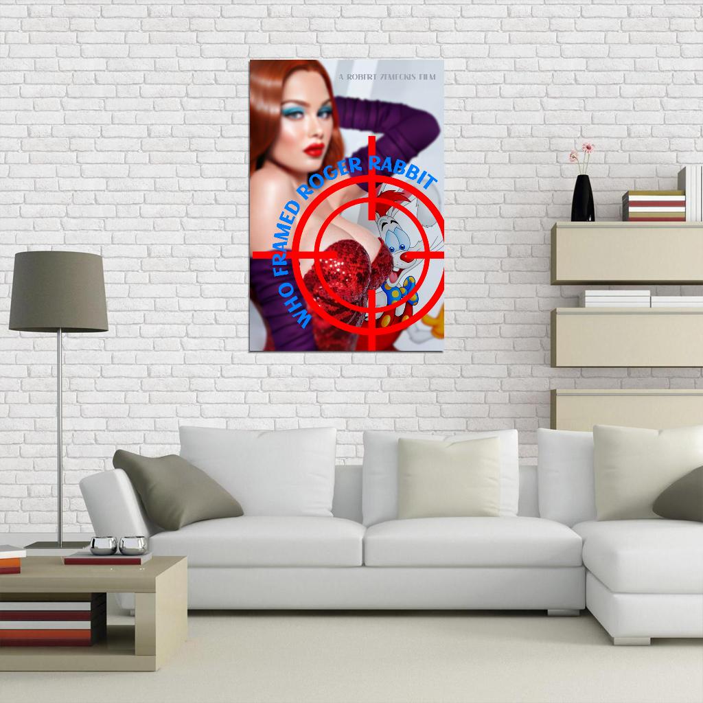 Who Framed Roger 1988 Rabbit Movie Poster Robert Zemeckis Sexy Jessica Rabbit Retro Home Decor For Living Room Aesthetic Cool Theater Room Wall Art - xonomax