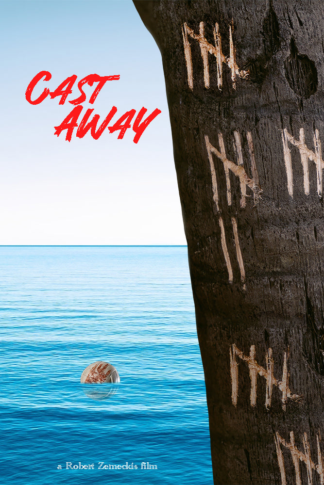 Cast Away 2000 Movie Poster Tom Hanks Robert Zemeckis Boho Eclectic Home Decor For Living Room Aesthetic Cool Theater Room Wall Art Movie Merchandise