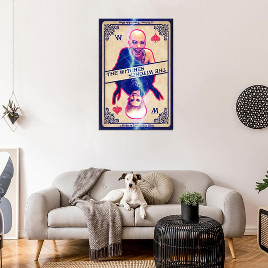 The Witches 2020 Movie Poster Robert Zemeckis Anne Hathaway Witchy Creepy Home Decor For Living Room Aesthetic Cool Theater Room Art Poker Card Print - xonomax