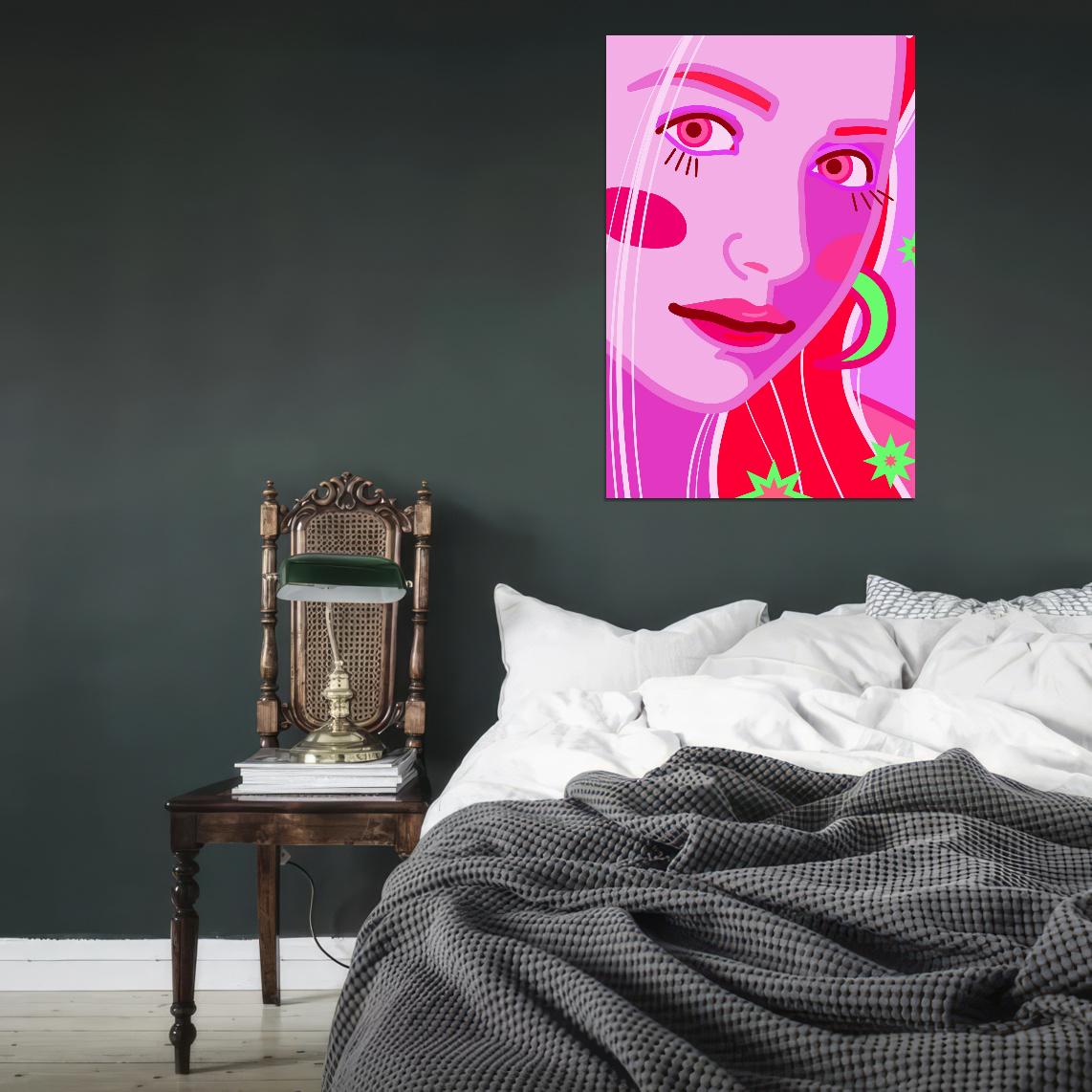 Bright Close-up Portrait Poster Of A Girl With A Gentle Look In The Author's Style - xonomax