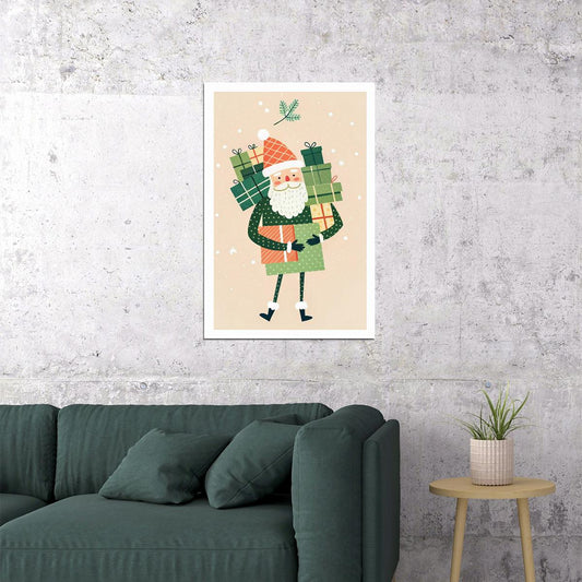 Adorable Christmas Penguin Kids Poster Winter Nursery Wall Art Festive Decor with Christmas Tree Cute Gift for Kids Holiday Room - xonomax