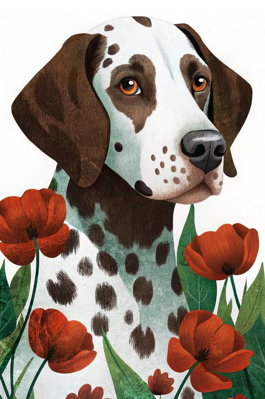 Elegant Dalmatian Dog Poster Wall Art Print Minimalist Decor Soft Beige Background Ideal for Modern Interiors - xonomax