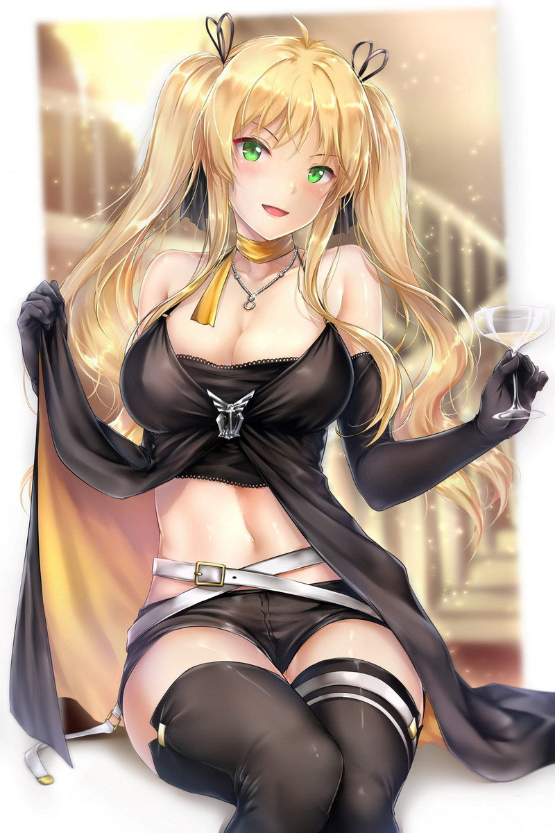 Azur Lane Hornet Military Sci-fi Video Game Anime Poster Manga Art Sexy - xonomax
