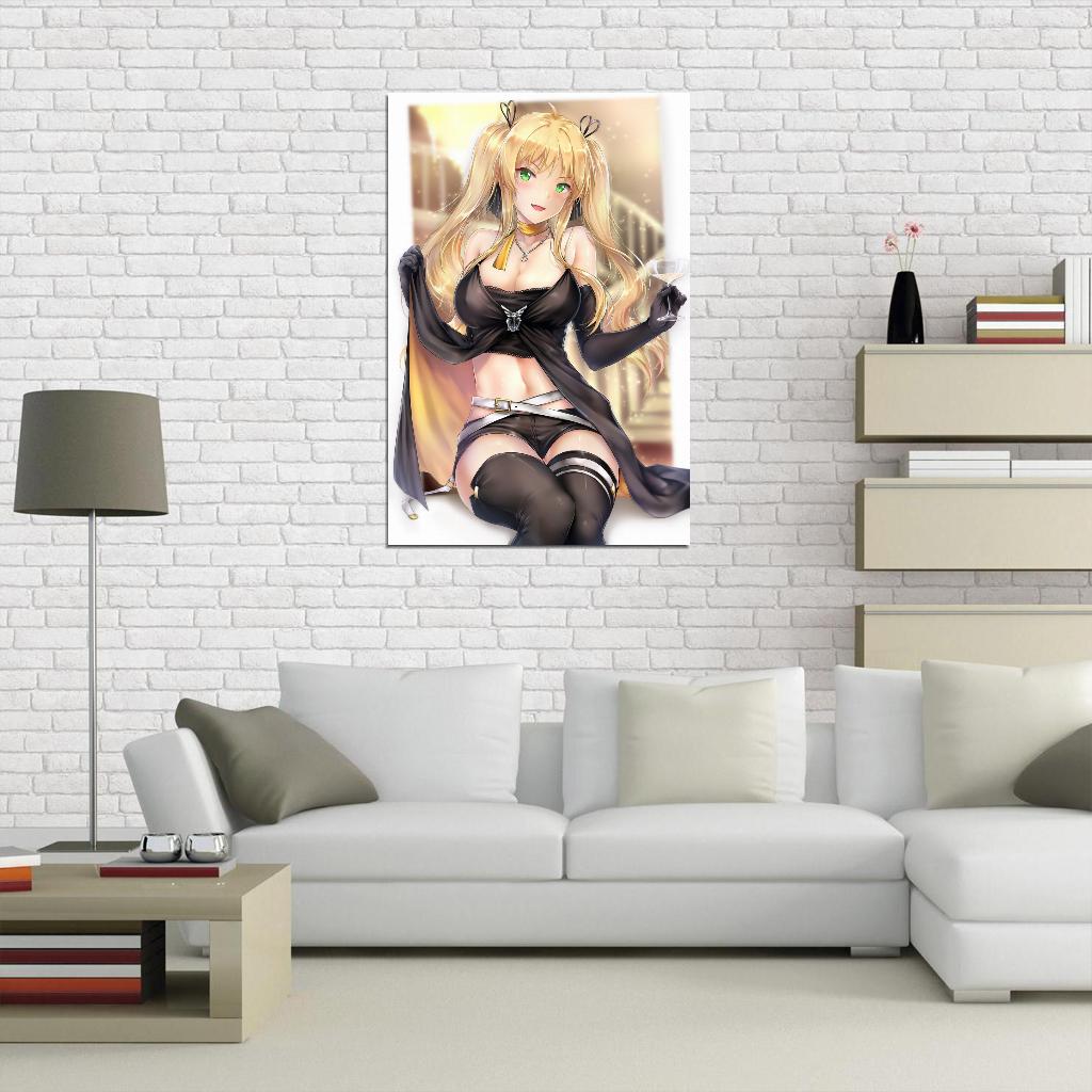 Azur Lane Hornet Military Sci-fi Video Game Anime Poster Manga Art Sexy - xonomax