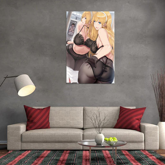 Azur Lane North Carolina Military Sci-fi Video Game Anime Poster Manga Art Sexy Tights - xonomax