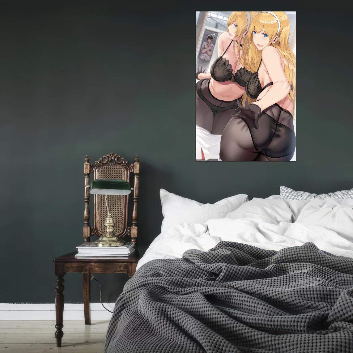 Azur Lane North Carolina Military Sci-fi Video Game Anime Poster Manga Art Sexy Tights - xonomax