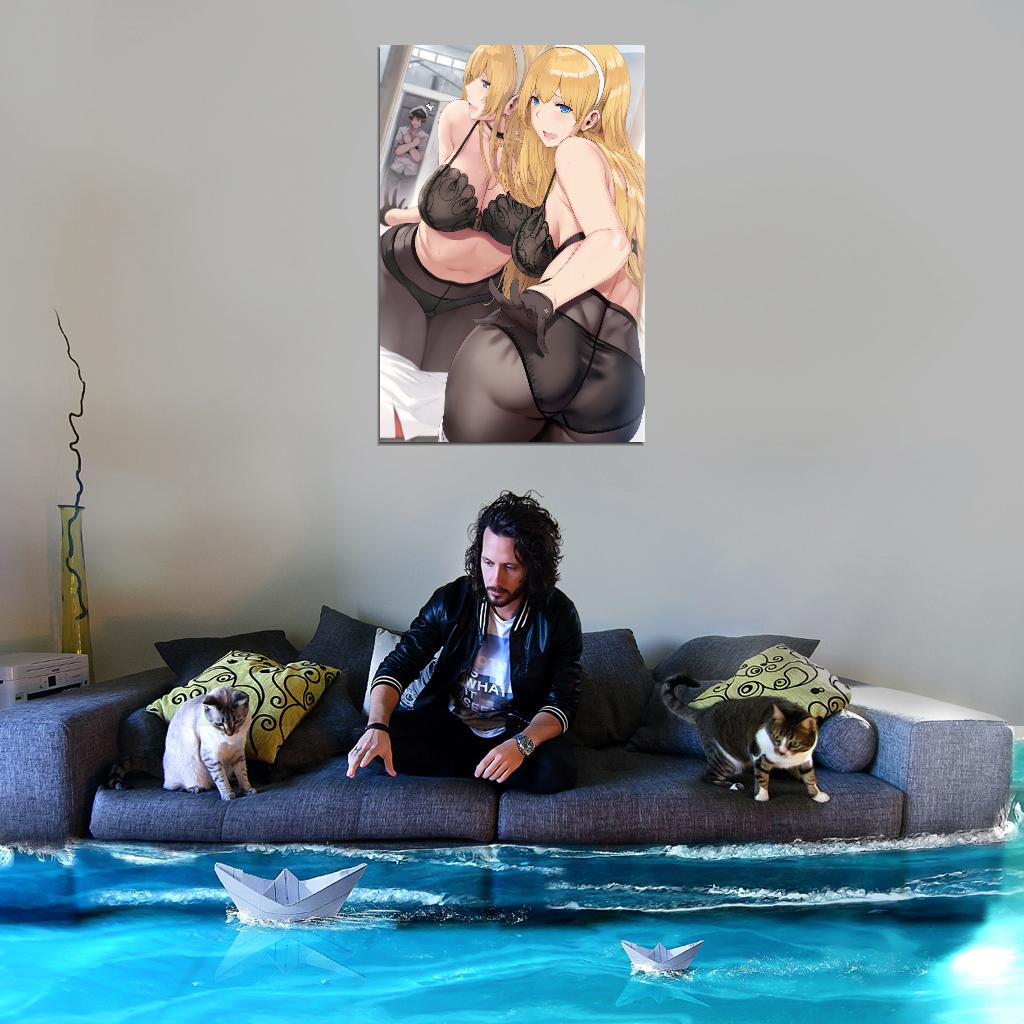 Azur Lane North Carolina Military Sci-fi Video Game Anime Poster Manga Art Sexy Tights