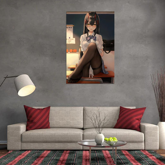 Azur Lane Suzuya Military Sci-fi Video Game Anime Poster Manga Art Stokings Tights - xonomax