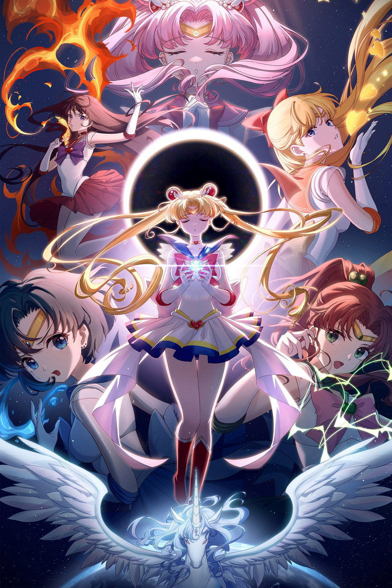 Bishoujo Senshi Sailor Moon Usagi Ami Rei Makoto Minako Magical Girl Fantasy Anime Poster Manga Art