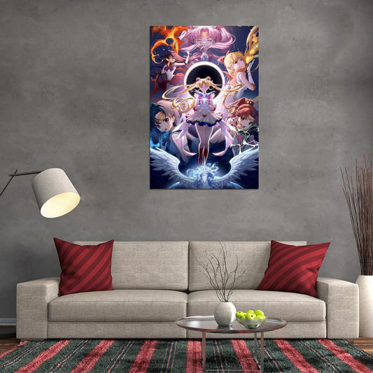 Bishoujo Senshi Sailor Moon Usagi Ami Rei Makoto Minako Magical Girl Fantasy Anime Poster Manga Art - xonomax