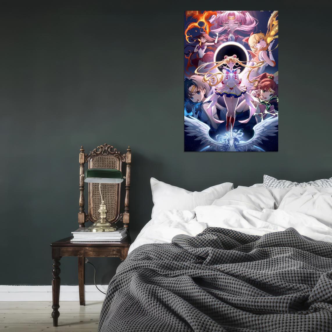 Bishoujo Senshi Sailor Moon Usagi Ami Rei Makoto Minako Magical Girl Fantasy Anime Poster Manga Art