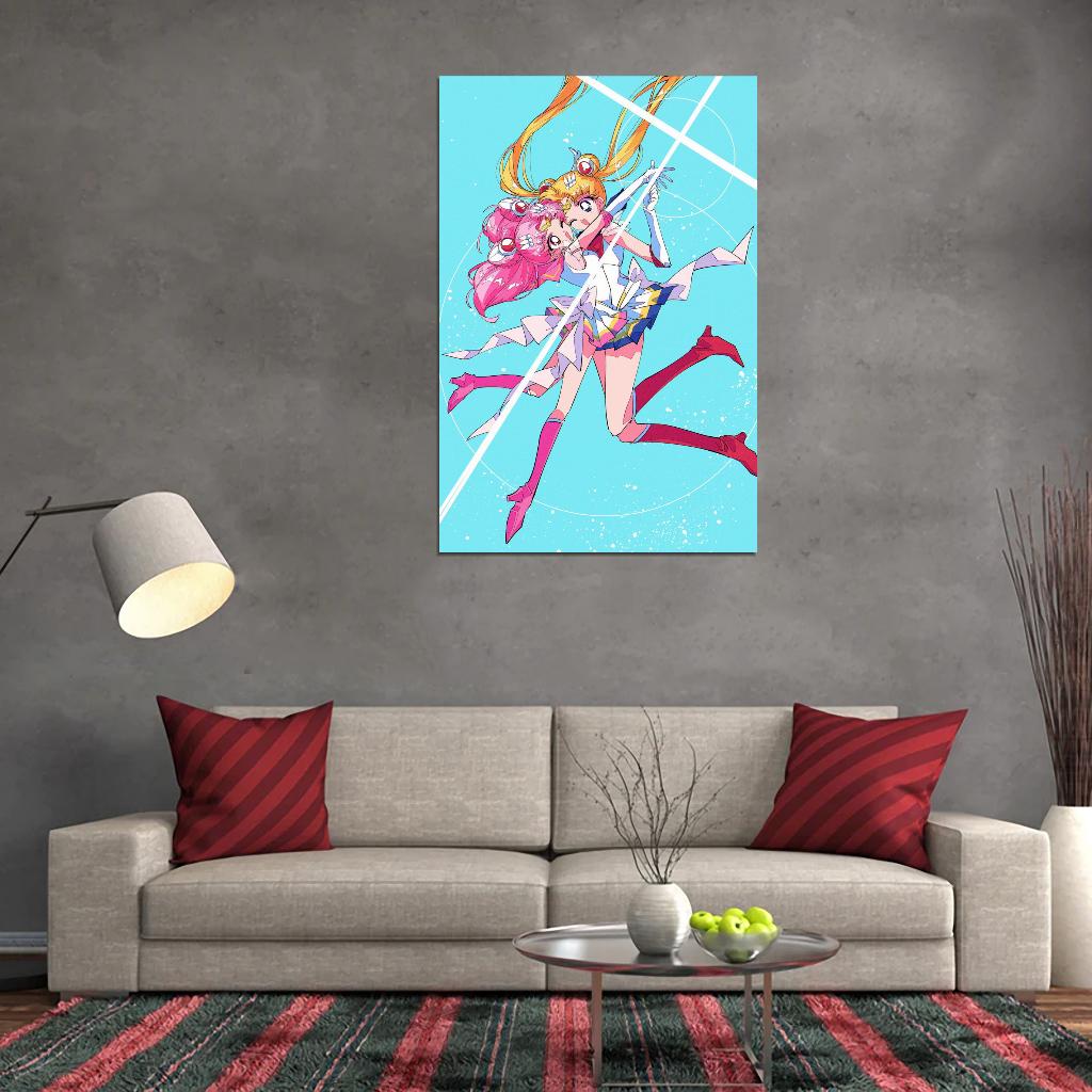 Bishoujo Senshi Sailor Moon Usagi Chibiusa Magical Girl Fantasy Anime Poster Manga Art