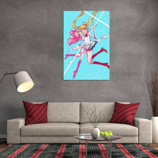 Bishoujo Senshi Sailor Moon Usagi Chibiusa Magical Girl Fantasy Anime Poster Manga Art - xonomax